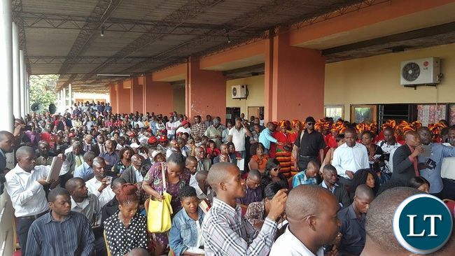 Part of the crowd at Chainama Hotel