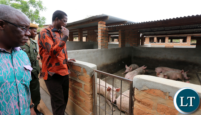 President Edgar Lungu with Chief Macha on tour of his Farm after the two talks at his Palace His Palace in Choma on Wednesday 20-01-2016, Picture By Eddie Mwanaleza/statehouse.