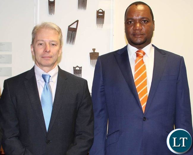 Miles Sampa after meeting US Ambassador to Zambia Eric Schultz today