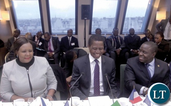 President Lungu with Dora Siliya and Harry Kalaba