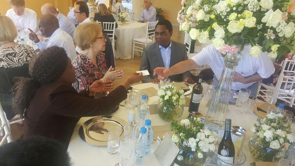 HH during the luncheon with diplomats