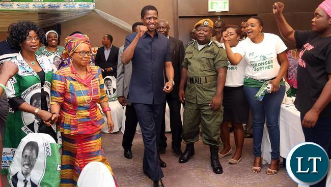 President Lungu during the PF Women Fundraising Breakfast at InterContinental Hotel in Lusaka on Saturday, February 2016 -Picture by EDDIE MWANALEZA