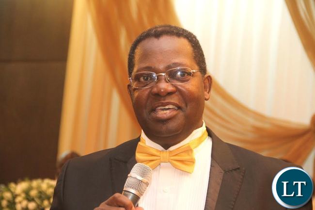 Lawyer Eric Silwamba speaks during the wedding ceremony of Masuzgo Kaunda Junior (grandson son of Dr Kenneth Kaunda) and Makomba Silwamba (daughter of Eric Silwamba) at InterContinental Hotel in Lusaka