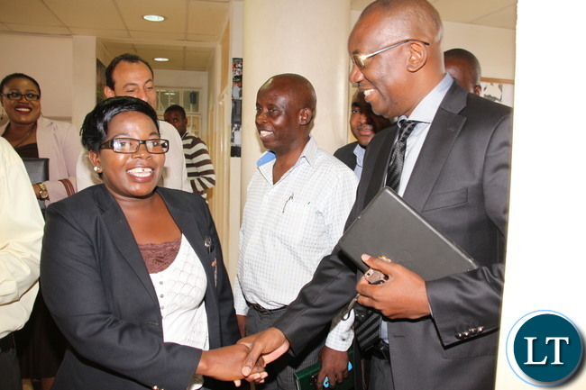 FAZ President Andrew kamanga meeting staff at Football House