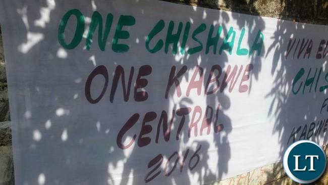 More banners in support of Mr Chishala