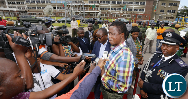 President Edgah Lungu Press Interview at KK International airport from Mozambique