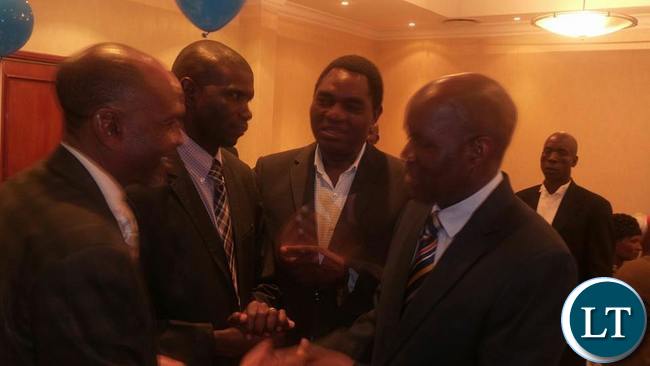 HH and team meeting Fred Mm'embe at the Julia Chikamoneka awards