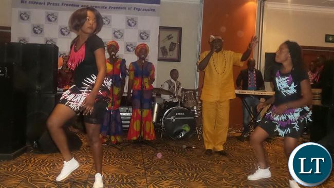 Artist Performing at the Julia Chikamoneka awards which was organised by the Press Freedom Committee of The Post Newspaper