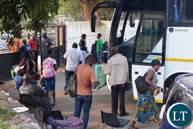 Refugees ready to depart to the relocated place in mayukwayukwa refugee comp solwezi