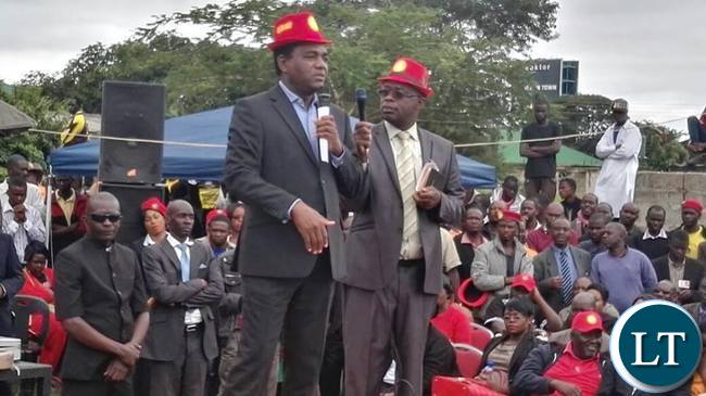 HH speaking at UPND Press Briefing