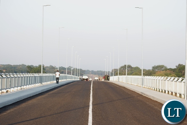 The just commissioned Sioma Bridge built at a cost of K108.2million in Sioma District of Western Province,
