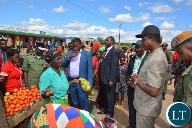 President Lungu greats Marketers10 miles shortly after official opening of Agritech Expo 2016 in Chisamba Central Province