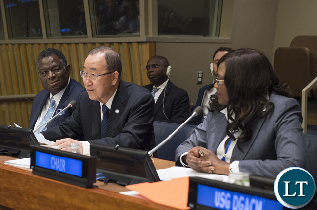 Opening Plenary of the 49th Session of the Commission on Population and Development. Chair Dr. Mwaba Patricia Kasese-Bota.