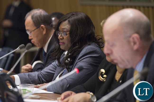 Opening Plenary of the 49th Session of the Commission on Population and Development. Chair Dr. Mwaba Patricia Kasese-Bota.