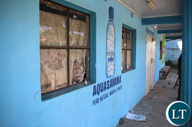 A shop owed by a certain Kalisa stoned but Zambia Police intervened.