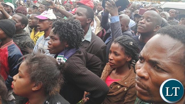 UPND Cadres at the Court to offer Solidarity to GBM