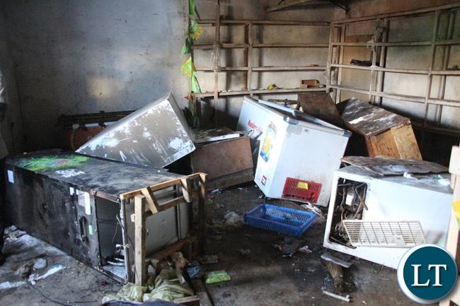'God is Good' shop owed by a certain Dan looted in Lusaka George compound area.