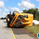 The  truck  B669 AUX was spotted between Choma – Monze road, the driver escaped unhurt according to a bypasser