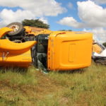 The  truck  B669 AUX was spotted between Choma – Monze road, the driver escaped unhurt according to a bypasser
