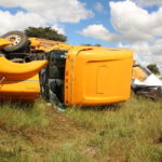 The  truck  B669 AUX was spotted between Choma – Monze road, the driver escaped unhurt according to a bypasser