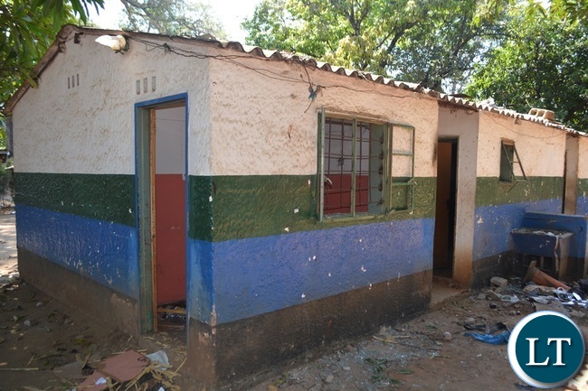 Above are the remains of Dambwa Central Police Post which was attacked and damaged by irate Livingstone residents