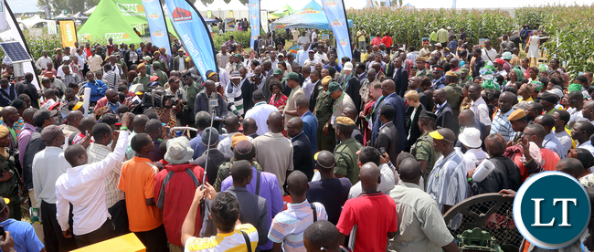 President Edgar Lungu on tour during Agrictech Expo in Chisamba with the visiting Czech Republic agric Minister Mr Marian Jurecja and Minister Given Lubinda at Agrictech Expo in at GART Research Centre in Chisamba on Friday- PICTURE BY EDDIE MWANALEZA/STATEHOUSE.