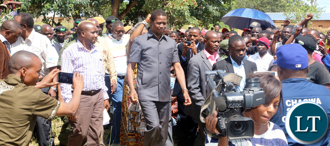 President Edgar Lungu at Mulilansolo Basic School Rally in Chief Mubanga in Chinsali Muchinga Province on Saturday- PICTURE BY EDDIE MWANALEZA.