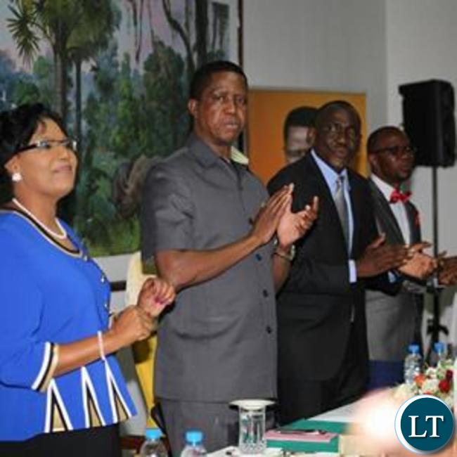 President Lungu at the launch event