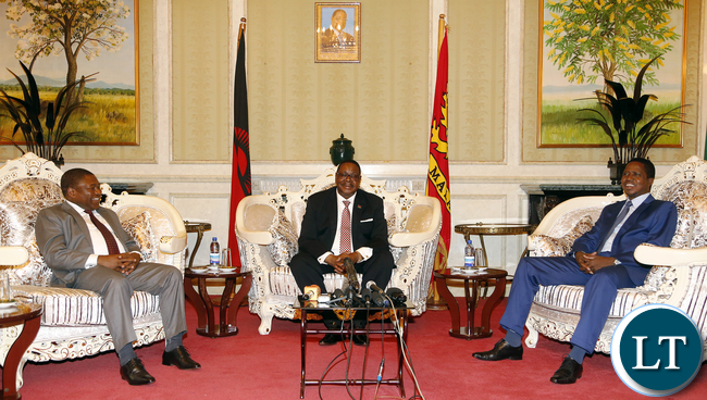President Lungu with Malawian and Mozambique leaders