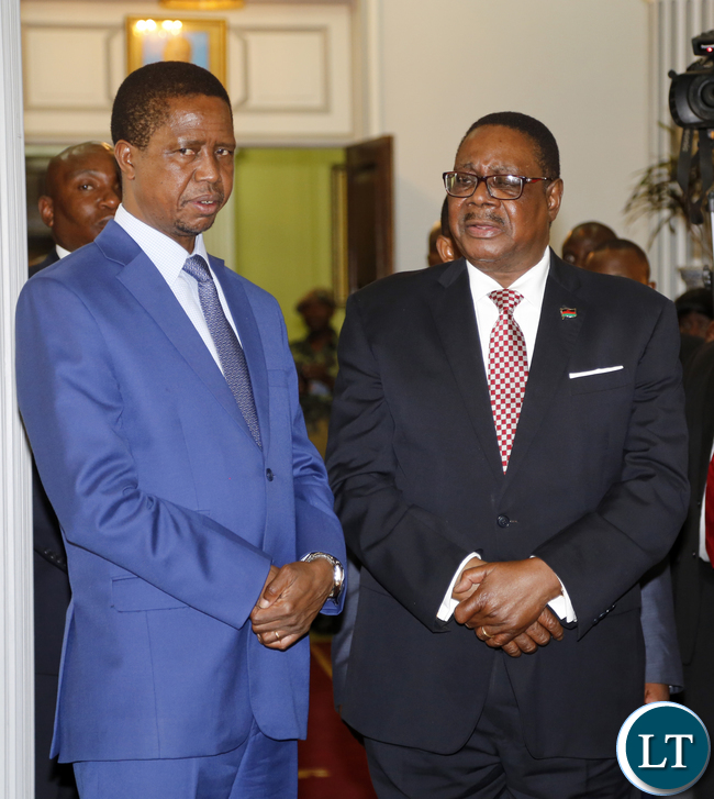 President Lungu with Prof Mutharika