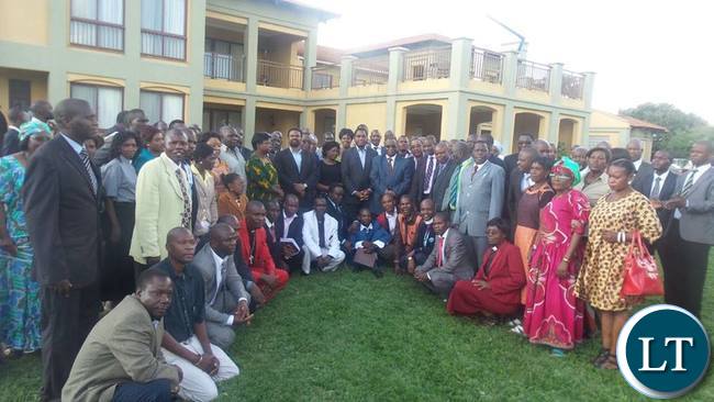 Some of the clergymen and women who attended the prayer meeting