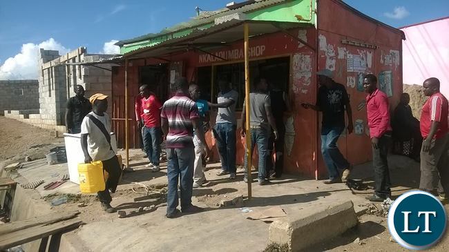 Some of the looted shops