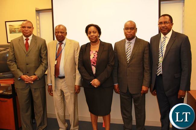 Chikwanda, Mr. Yamba and Dr Kalyalya after paying a courtesy call on Ms. Kapwepwe at the IMF offices in Washington DC.