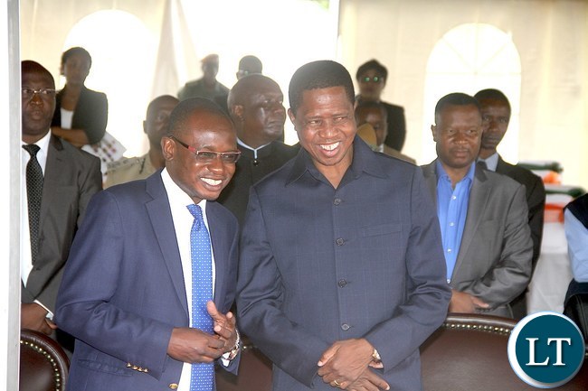 President Lungu with Special Assistant for Press and Public Relations Amos Chanda during the opening Eucharistic Service of the 16 th Session of the Anglican Consultative Council at the Cathedral of the Holy Cross on Sunday, April 10,2016 –Picture by THOMAS NSAMA President Lungu with Special Assistant for Press and Public Relations Amos Chanda during the opening Eucharistic Service of the 16 th Session of the Anglican Consultative Council at the Cathedral of the Holy Cross on Sunday, April 10,2016 –Picture by THOMAS NSAMA