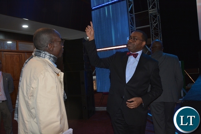 African Development Bank President Akinwumi Adesine inspecting the venue of the Conference at Mulungushi Conference Center African Development Bank President Akinwumi Adesine inspecting the venue of the Conference at Mulungushi Conference Center