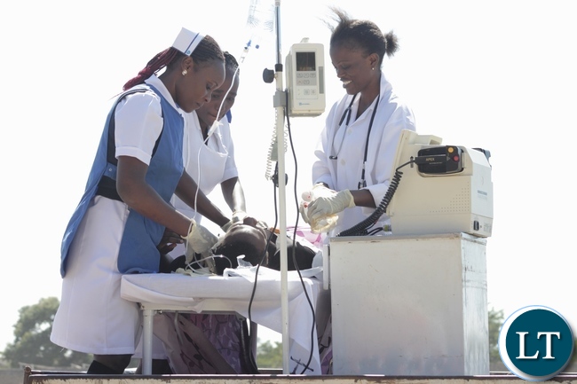 Lewanika General Hospital who won the best display award displaying during the 2016 Labour Day Celebrations at Mongu stadium Lewanika General Hospital who won the best display award displaying during the 2016 Labour Day Celebrations at Mongu stadium