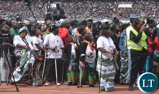 Disabled people were among those who attended the Launch of the PF Campaign at Heroes Stadium
