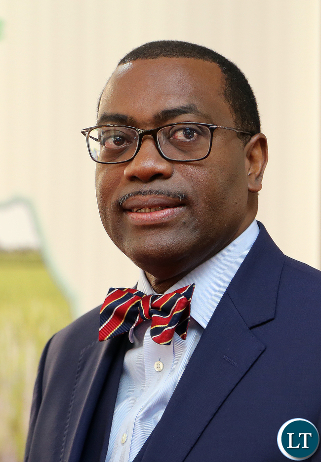 AFDB President Dr Akinwumi Adesina in Lusaka