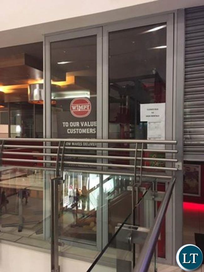 Closed Wimpy Store at Manda Hill