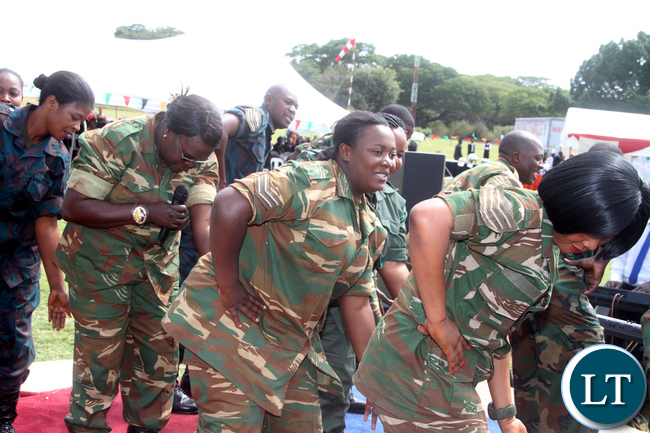 Combined Defence Force Choir during the African Freedom Day celebrations at State House on Wednesday, May 25,2016 -Picture by THOMAS NSAMA