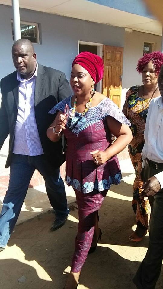Dr Mwanawasa after successfuly filing in her nomination papers