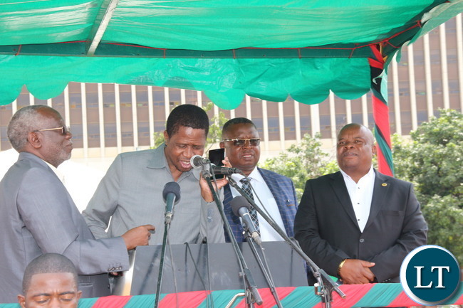 President Lungu at this year's Labour celebrations