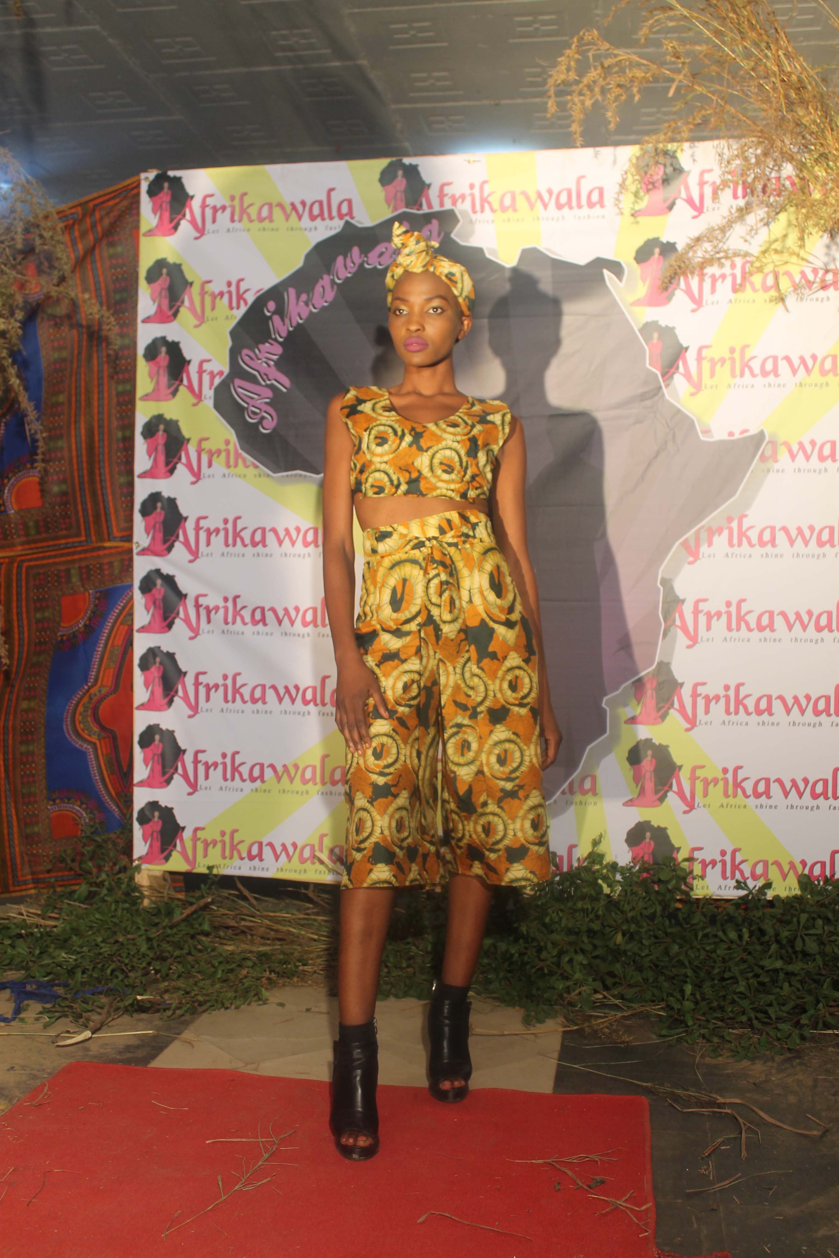 Model Cecilia Kongwa during the fashion show