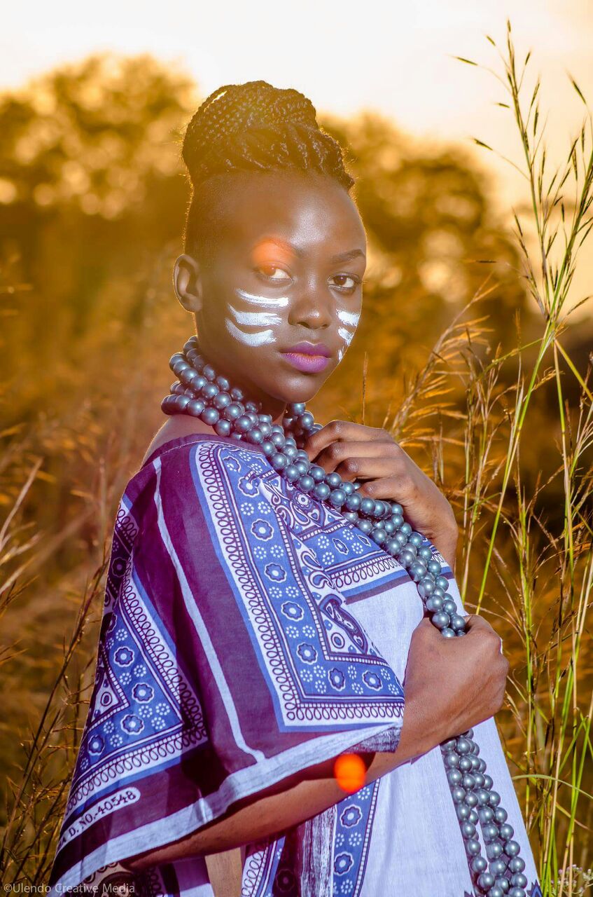 Model Nkumbu Namusamba in promo shoot for Nakonde Fashion Week