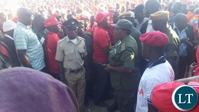 Police storm the UPND rally before teargasing the crowd