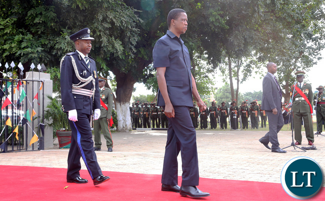 President Edgar Lungu at Africa Freedom Day in Lusaka