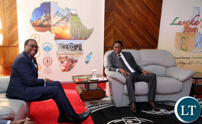 President Edgar Lungu meets AFDB President Dr Akinwumi Adesina in Lusaka