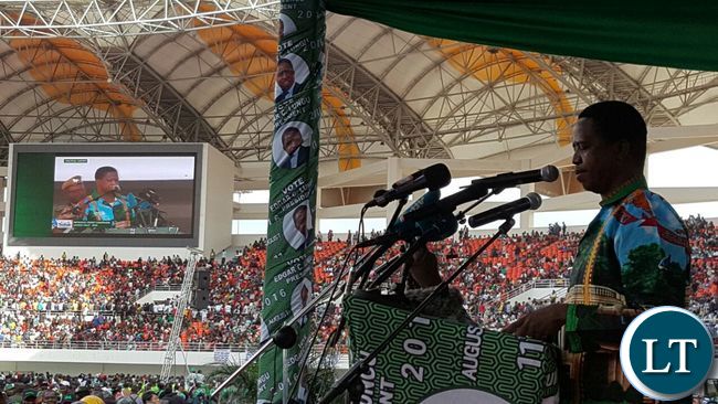 President Lungu at Heroes Stadium