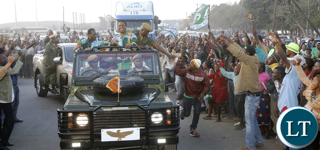 President Lungu in Lusaka Lauch PF campaign leaves the Stadium