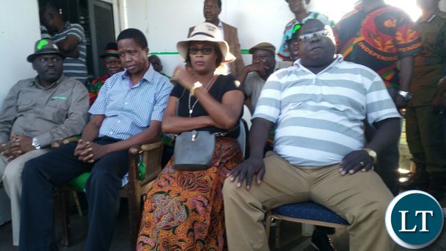 The PF leadership at the UPND rally